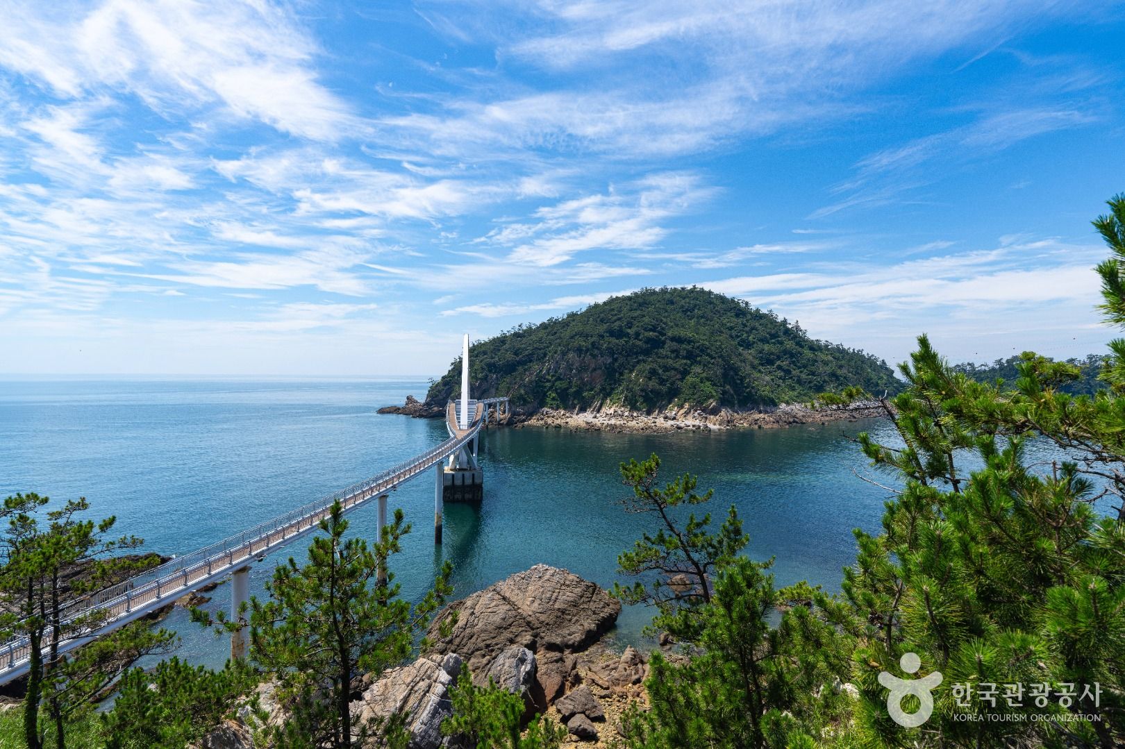 말도 쪽에서 바라본 제1교 해상인도교